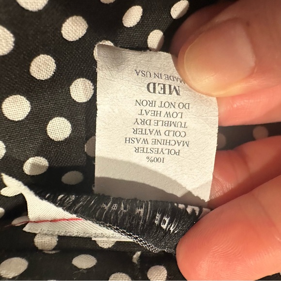 Vibrant Red Hooded Raincoat with Polka Dot Lining woman’s medium - Picture 8 of 10